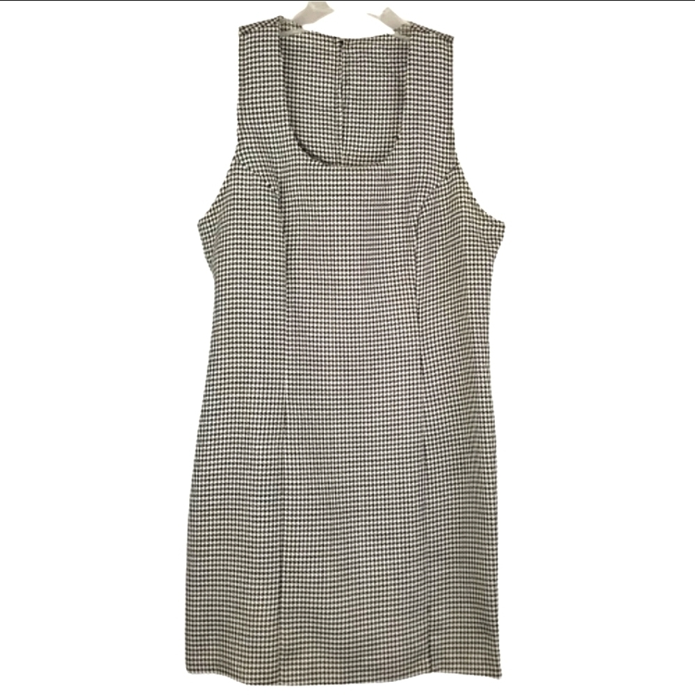 Houndstooth sleeveless dress